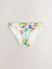 Bright Fruit/Tropical Print High Leg Bikini Bottoms - Image 7 of 9