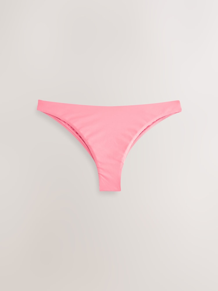 Coral Pink Brazilian High Leg Bikini Bottoms - Image 5 of 7