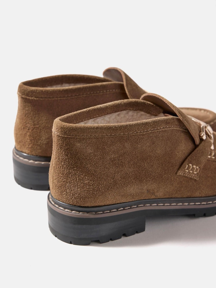 بني - Mint Velvet Effie Suede Loafer Boots - Image 2 of 2 بني - Mint Velvet Effie Suede Loafer Boots - Image 2 of 2