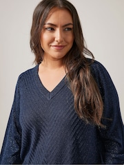 Evans V-Neck Chevron Jumper - Image 4 of 5