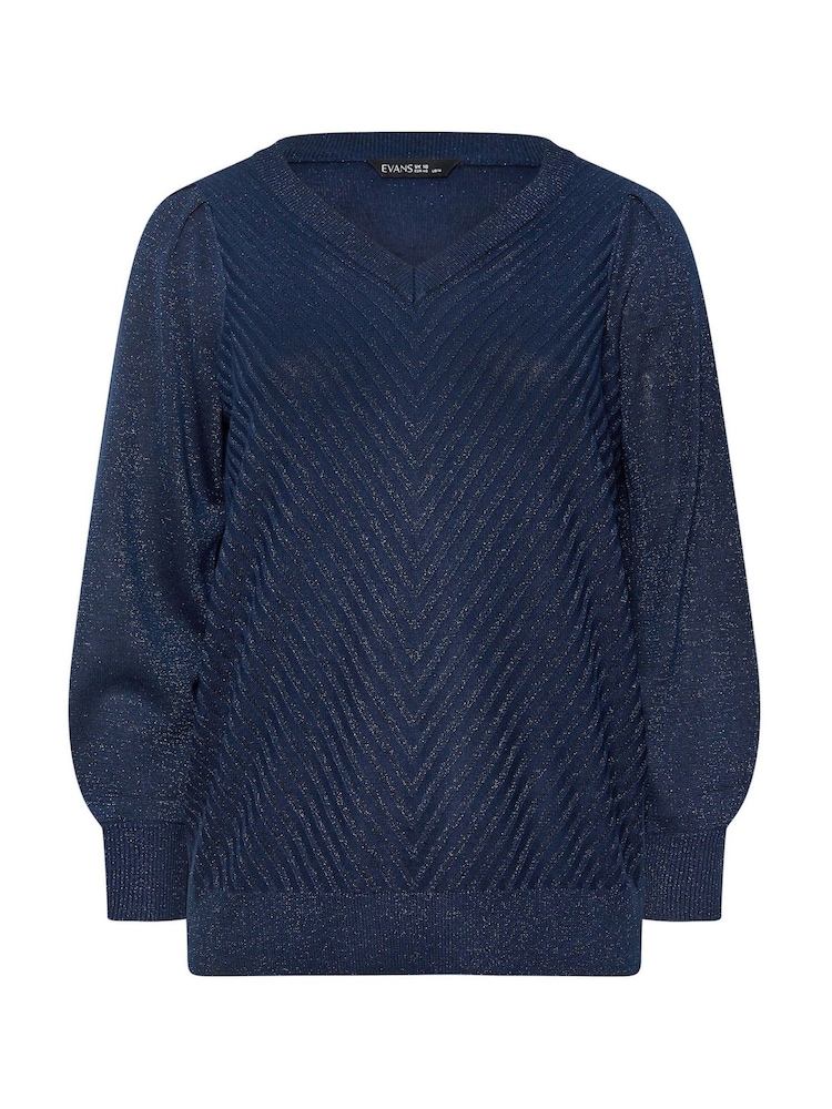 Evans V-Neck Chevron Jumper - Image 5 of 5