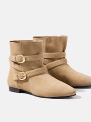 Mint Velvet Natural Libby Suede Ankle Boots - Image 3 of 6