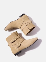 Mint Velvet Natural Libby Suede Ankle Boots - Image 5 of 6