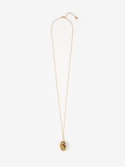 Mint Velvet Gold Tone Caged Pendant Necklace - Image 2 of 3