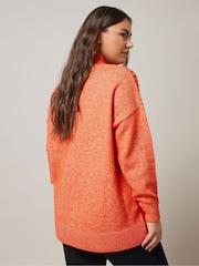 Evans Orange Roll Neck Jumper - Image 3 of 5