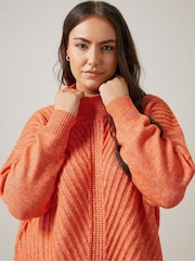 Evans Orange Roll Neck Jumper - Image 4 of 5