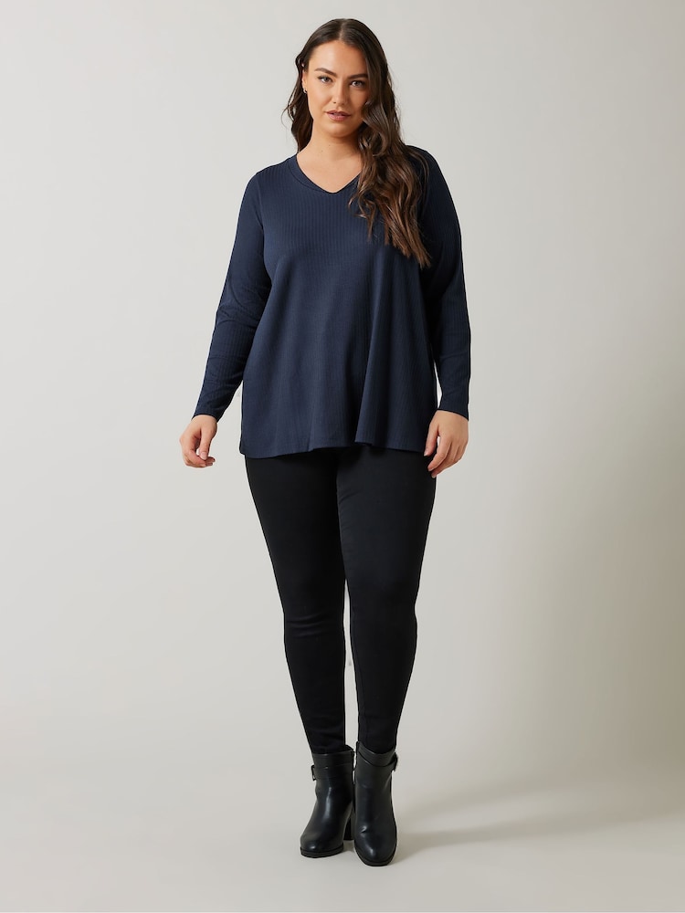 Evans Long Sleeve Modal Ribbed T-Shirt - Bild 2 von 5 Evans Long Sleeve Modal Ribbed T-Shirt - Bild 2 von 5