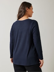 Evans Long Sleeve Modal Ribbed T-Shirt - Bild 3 von 5
