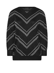 Evans Metallic Chevron Black Jumper - Image 5 of 5