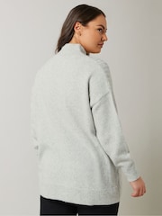 Evans Grey Stitch Detail Jumper - Image 3 of 5