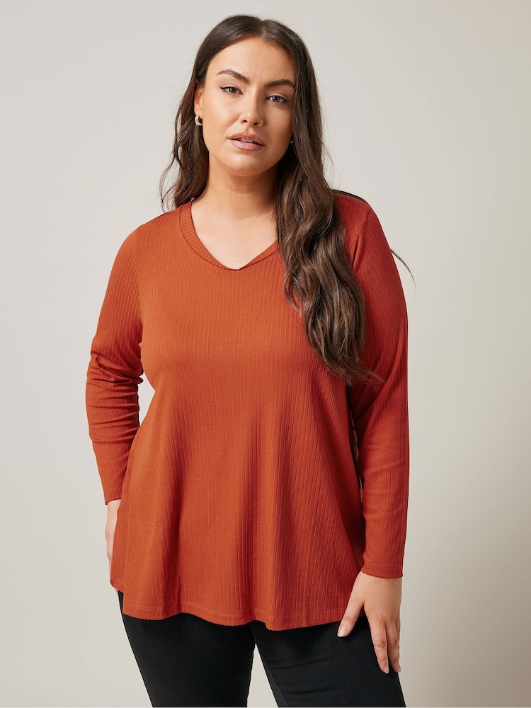 Evans Long Sleeve Modal Ribbed T-Shirt - Imagen 1 de 5 Evans Long Sleeve Modal Ribbed T-Shirt - Imagen 1 de 5