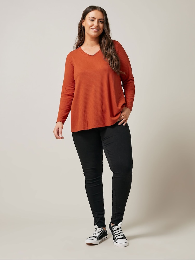 Evans Long Sleeve Modal Ribbed T-Shirt - Imagen 2 de 5