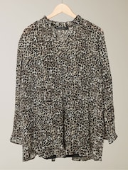 Evans Pleated Black Blouse - Image 1 of 3