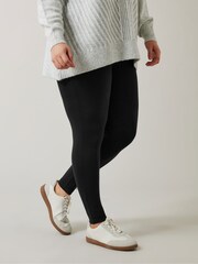 Evans Viscose Black Leggings - Image 1 of 5