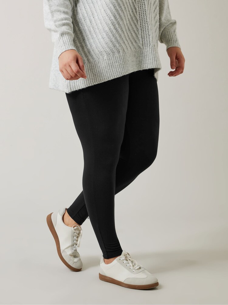 Evans Viscose Black Leggings - Image 1 of 5