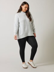 Evans Viscose Black Leggings - Image 3 of 5