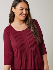 Evans 3/4 Sleeve Pintuck Top - Image 4 of 5