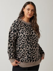 Evans Animal Jaquard Black Jumper - Image 4 of 5