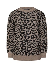 Evans Animal Jaquard Black Jumper - Image 5 of 5