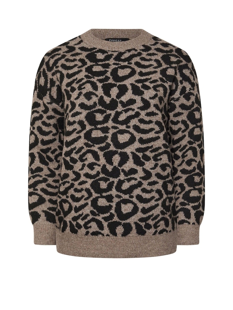 Evans Animal Jaquard Black Jumper - Image 5 of 5