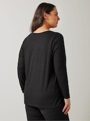 Evans Long Sleeve Modal Ribbed T-Shirt - Bild 3 von 5