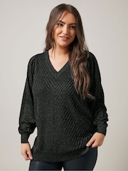 Evans V-Neck Chevron Jumper - Image 1 of 5