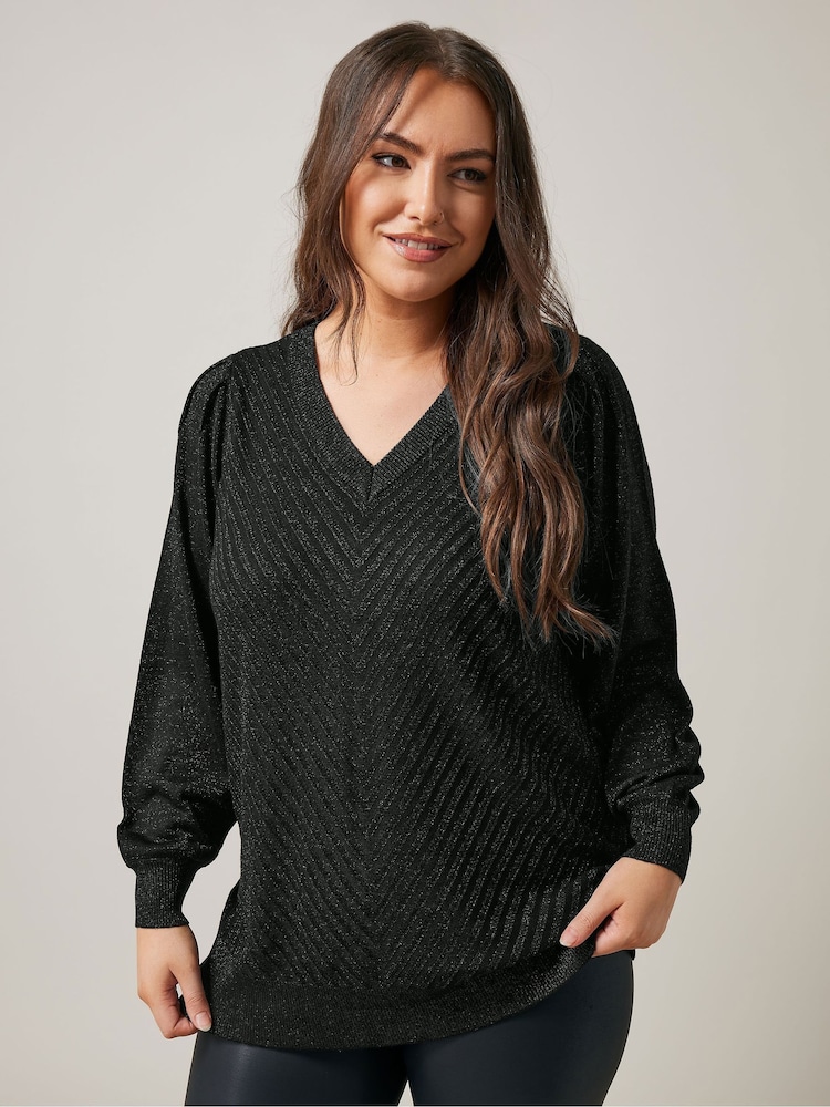 Evans V-Neck Chevron Jumper - Image 1 of 5