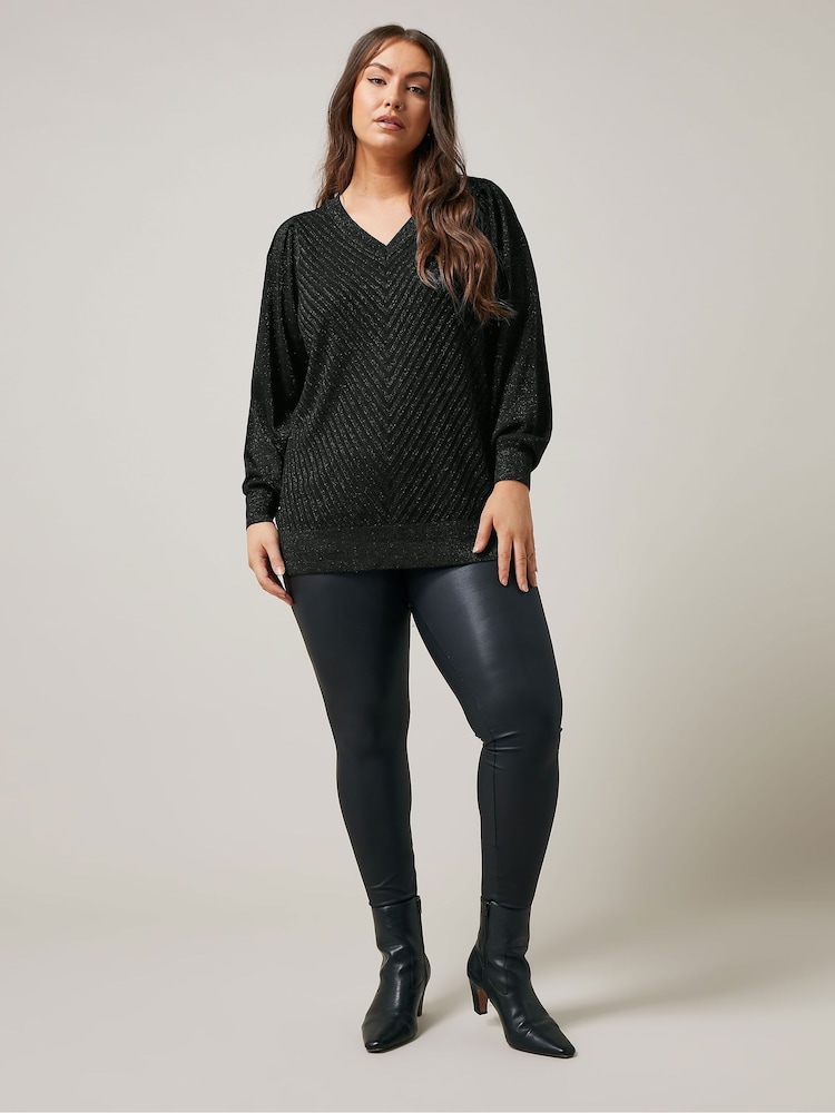 Evans V-Neck Chevron Jumper - Image 2 of 5 Evans V-Neck Chevron Jumper - Image 2 of 5