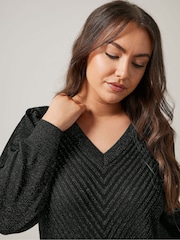 Evans V-Neck Chevron Jumper - Image 4 of 5