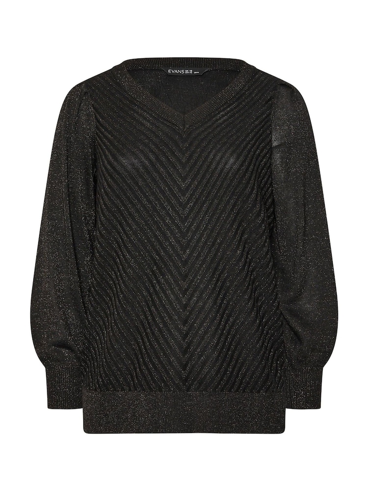 Evans V-Neck Chevron Jumper - Image 5 of 5