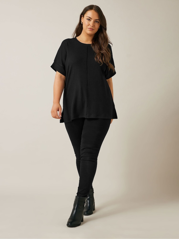 Negro - Evans Textured Seam Detail Top - Imagen 2 de 6 Negro - Evans Textured Seam Detail Top - Imagen 2 de 6