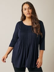 Evans 3/4 Sleeve Pintuck Top - Image 1 of 5