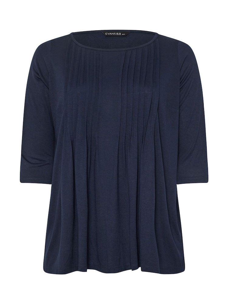Evans 3/4 Sleeve Pintuck Top - Image 5 of 5
