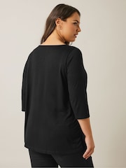 Evans 3/4 Sleeve Pintuck Top - Image 3 of 5