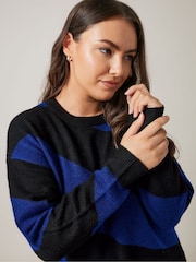 Evans Cream/Preto Diagonal Stripe Jumper - Imagem 4 de 5