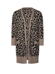 Evans Animal Jaquard Black Cardigan - Image 5 of 5