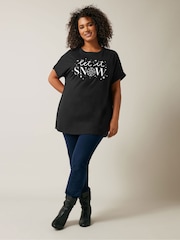 Evans Let It Snow Black T-Shirt - Image 2 of 5