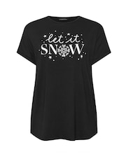 Evans Let It Snow Black T-Shirt - Image 5 of 5