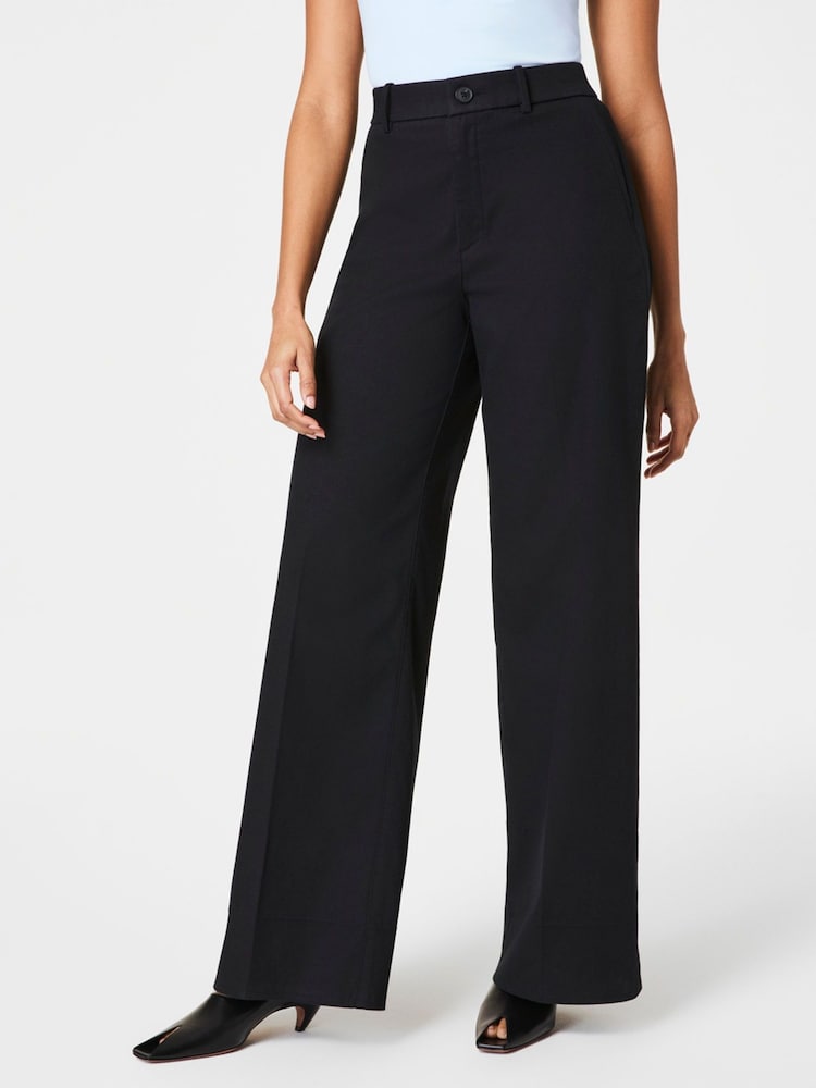 SPANXsupersmooth™ Stretch Twill Wide Leg Pants - Image 1 of 5