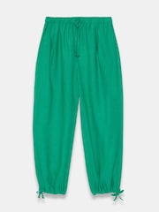 Mint Velvet Green Linen Balloon Trousers - Image 5 of 6