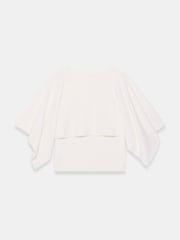Mint Velvet Cream Layered Poncho Knit Top - Image 7 of 7