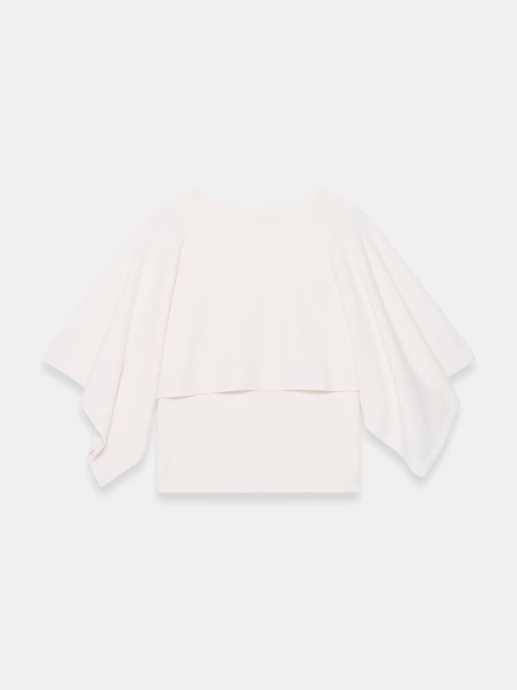 Mint Velvet Cream Layered Poncho Knit Top - Image 7 of 7 Mint Velvet Cream Layered Poncho Knit Top - Image 7 of 7