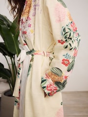 Желтый с цветами - Kew Collection 100% Cotton Lightweight Dressing Gown - Изображение 5 из 9