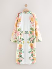 Желтый с цветами - Kew Collection 100% Cotton Lightweight Dressing Gown - Изображение 6 из 9