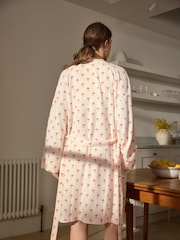 Pink Palms Waffle Dressing Gown - Image 4 of 8