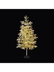 Premier Decorations Ltd Green Snowy Pre Lit Pine Needle 4ft  Christmas Tree with Warm White Lights - Image 1 of 1