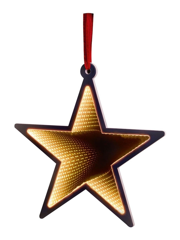 Premier Decorations Ltd 40cm Hanging Star Infinity Mirror Light - Image 1 of 1
