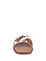 Off The Hook Animal Heath Leather Slip-On Flat Mule Sandals - Image 6 of 6