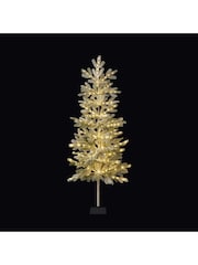 Premier Decorations Ltd Green Snowy Pre Lit Pine Needle 5ft Christmas Tree with Warm White Lights - Image 1 of 1