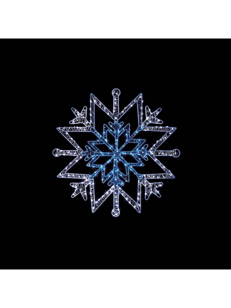 Premier Decorations Ltd 50cm Micro Bright Christmas Snowflake Motif with 26 Lights - Image 1 of 1